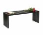 Preview: DanDiBo Gartenbank Metall Massiv Wetterfest Schwarz 120 cm Sitzbank Modern 96245 Ida Parkbank Eisen