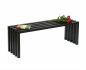 Preview: DanDiBo Gartenbank Metall Massiv Wetterfest Schwarz 120 cm Sitzbank Modern 96245 Ida Parkbank Eisen