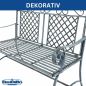 Preview: DanDiBo Garden Bench Weatherproof 2 Seater Metal Grey 120 cm 96592 Bench Iron Bench Garden Antique Park Bench