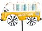Preview: DanDiBo Gartenstecker Metall Bus Auto XL 160 cm Gelb Weiß 96104 Windspiel Willkommen Windrad Wetterfest Gartendeko Gartenstab Bodenstecker Mini Van