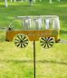 Preview: DanDiBo Gartenstecker Metall Bus Auto XL 160 cm Gelb Weiß 96104 Windspiel Willkommen Windrad Wetterfest Gartendeko Gartenstab Bodenstecker Mini Van
