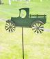 Preview: DanDiBo Gartenstecker Metall Oldtimer Auto XL 160 cm Grün 96102 Windspiel Windrad Wetterfest Gartendeko Garten Gartenstab Bodenstecker