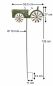 Preview: DanDiBo garden plug metal tractor XL 135 cm tractor green 96005 wind chime wind wheel weatherproof garden decoration garden stick ground plug