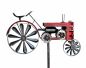 Preview: DanDiBo garden plug metal tractor XL 160 cm tractor red 96105 wind chime wind wheel weatherproof garden decoration garden stick ground plug