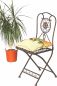 Preview: Gartenstuhl Metall Tecla 17921 Metallstuhl Stuhl Garten Vintage Eisen Nostalgie Eisenstuhl Braun Antik