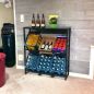 Preview: DanDiBo Beverage crate rack 6 crates with shelf Metal Stable 96435 Beverage crate holder 100 cm Beverage crate stand - Kopie