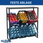 Preview: DanDiBo Beverage crate rack 6 crates with shelf Metal Stable 96435 Beverage crate holder 100 cm Beverage crate stand - Kopie