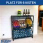 Preview: DanDiBo Beverage crate rack 6 crates with shelf Metal Stable 96435 Beverage crate holder 100 cm Beverage crate stand - Kopie