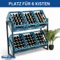 Preview: DanDiBo Getränkekistenregal 6 Kisten mit Gitter Haken 100 cm Metall 96598 Getränkeregal Kistenregal Getränkekistenhalter