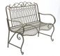Preview: DanDiBo garden bench metal weatherproof patina green 110 cm 2 seater bench JC150014 park bench iron garden