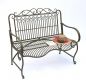 Preview: DanDiBo garden bench metal weatherproof patina green 110 cm 2 seater bench JC150014 park bench iron garden