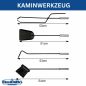 Preview: DanDiBo Kaminbesteck Modern Edelstahl 5 Teilig Set 96615 Kaminset Kamingarnitur Ofenbesteck