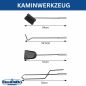 Preview: DanDiBo Kaminbesteck Modern Schwarz 5 Teilig Set 96572 Kaminset Kamingarnitur Ofenbesteck