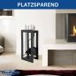 Preview: DanDiBo Kaminbesteck Modern Schwarz 5 Teilig Set 96572 Kaminset Kamingarnitur Ofenbesteck