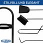 Preview: DanDiBo Kaminbesteck Modern Schwarz 5 Teilig Set 96573 Kaminset Kamingarnitur Ofenbesteck