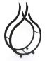 Preview: Kaminholzregal Flamme Kaminholzständer 78 cm Holzkorb Kaminholzhalter Holzregal