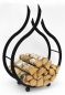 Preview: Kaminholzregal Flamme Kaminholzständer 78 cm Holzkorb Kaminholzhalter Holzregal