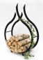 Preview: Kaminholzregal Flamme Kaminholzständer 78 cm Holzkorb Kaminholzhalter Holzregal