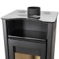 Preview: EEK A ABC Quadro Inox wood-burning stove 9.5 kW with multiple occupancy Fireplace Stove Wood-burning stove Workshop stove Heating stove