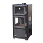 Preview: EEK A wood-burning stove with baking compartment hob panoramic fireplace three-sided glass Teba TKS 19 wood-burning stove 12 kW fireplace stove wood-burning cooker hob kitchen stove
