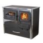 Preview: EEK A fireplace stove with baking compartment and stovetop ABC Concept 2 Air Left multi-use wood-burning stove 11.6 kW fireplace stove wood workshop stove Swedish stove cabin stove heating stove wood stove