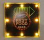 Preview: Leuchtschild 237681 FAST FOOD Wandschild LED Schild aus Metall 40 cm Display