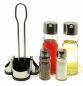 Preview: Vinegar and oil dispenser glass salt pepper set stainless steel 210 silver glass oil dispenser