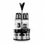 Preview: Vinegar and oil dispenser glass salt pepper set stainless steel 209 silver glass oil dispenser
