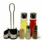 Preview: Vinegar and oil dispenser glass salt pepper toothpick set stainless steel 250 silver glass oil dispenser