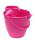 Preview: Putzeimer 10l Rosa Pink Oval Eimer Wischeimer mit Presse Kunststoff Wassereimer