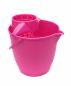 Preview: Putzeimer 10l Rosa Pink Oval Eimer Wischeimer mit Presse Kunststoff Wassereimer