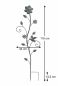 Preview: DanDiBo climbing support with flower trellis made of metal H-110 cm Climbing support 96014 Vine for climbing plants Vintage