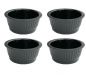 Preview: 4x Sauce Bowls Set Snack Bowls Black Dip Bowl Round Melamine Bowls 751