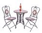 Preview: Sitzgruppe Merano 12001-2 Gartentisch + 2 Stk. Gartenstuhl aus Metall Mosaik Tisch + 2x Stuhl