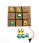 Preview: Tic Tac Toe game wooden Three Wins handmade 4101 sea chess game set for on the go multicoloured