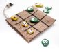 Preview: Tic Tac Toe game wooden Three Wins handmade 4101 sea chess game set for on the go multicoloured