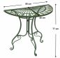 Preview: Table Half-round wall table 93995 Side table metal 80 cm Garden table Half-round table Wall console Console wall