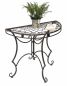 Preview: Tisch Halbrund Wandtisch 96000 Beistelltisch Metall 80 cm Gartentisch Halbtisch Halbrundtisch Wandkonsole Konsole Wand