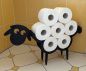 Preview: DanDiBo Toilettenpapierhalter Schwarz Holz Schaf WC Rollenhalter Klopapierhalter Stehend WC Papierhalter Toilettenrollenhalter