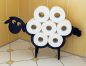 Preview: DanDiBo Toilettenpapierhalter Schwarz Holz Schaf WC Rollenhalter Klopapierhalter Stehend WC Papierhalter Toilettenrollenhalter