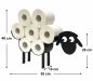 Preview: DanDiBo Toilet roll holder Black Metal Sheep 3.0 Toilet roll holder Toilet roll holder Free-standing Toilet paper holder Toilet roll holder