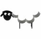 Preview: DanDiBo Toilet roll holder Black Metal Sheep 3.0 Toilet roll holder Toilet roll holder Free-standing Toilet paper holder Toilet roll holder