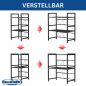Preview: DanDiBo Verstellbares Küchenregal für Arbeitsplatte Schwarz Stehend 3 Stufig 40-64 cm Regal Küche 96614 Standregal