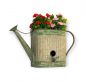 Preview: DanDiBo bird house with hanging flower pot metal decorative watering can weatherproof 481999 nesting box 40 cm feeding station for birds shabby metal can balcony