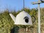 Preview: DanDiBo Vogelhaus zum Aufhängen Metall Deko Teekessel wetterfest 521862 Nistkasten Teekanne Futterstation für Vögel Shabby mit Kette Metallkanne Kanne Balkon