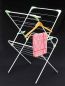 Preview: DanDiBo Clothes horse tower foldable 2 levels Stand dryer 93919 Clothes dryer Clothes tower Foldable Narrow Metal without castors Space-saving Foldable