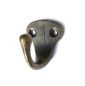 Preview: 1x Wandhaken Kleiderhaken Vintage 40 mm Antik Messing Haken Garderobenhaken Braun