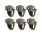Preview: 6x Wandhaken Kleiderhaken Vintage 40 mm Antik Messing Haken Garderobenhaken Braun