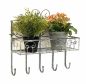 Preview: DanDiBo wall shelf metal 96010 coat rack 41 cm towel rail grey bathroom shelf kitchen shelf 5 hooks