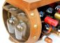 Preview: DanDiBo Wine Rack Wooden Wine Barrel Brown 33 cm 9064 Bar Bottle Rack Bottle Rack Small Barrel Wooden Barrel with Glass Holder